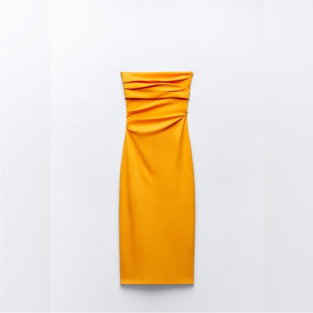 Zara foldover midi dress in S
